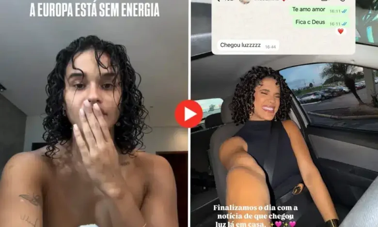 Influenciadora acreana relata preocupação com a mãe durante apagão em Portugal