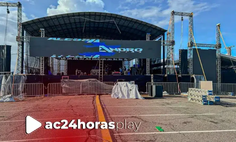 Preparativos a todo vapor para a festa do Dia do Trabalhador no Arena