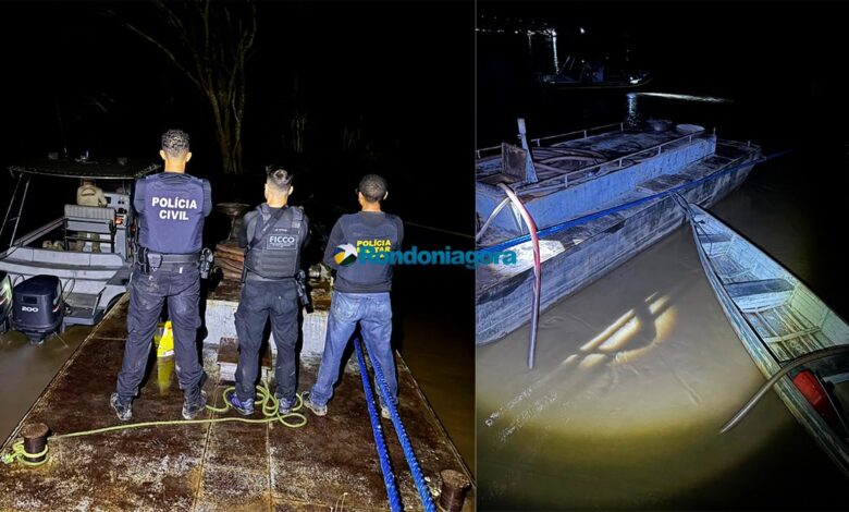 Ação conjunta frustra tentativa de furto de combustível no rio Madeira, em Porto Velho - Geral