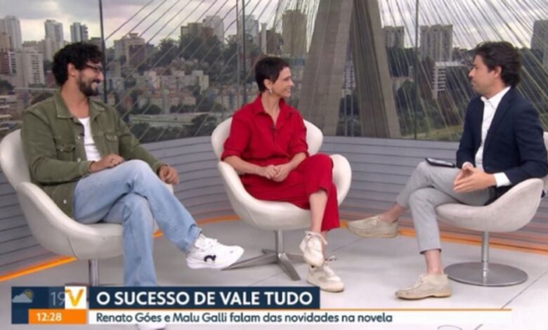 Renato Góes e Malu Galli no SP1. Foto: Reprodução/Globo