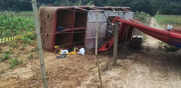 Balão caiu na zona rural no interior de SP