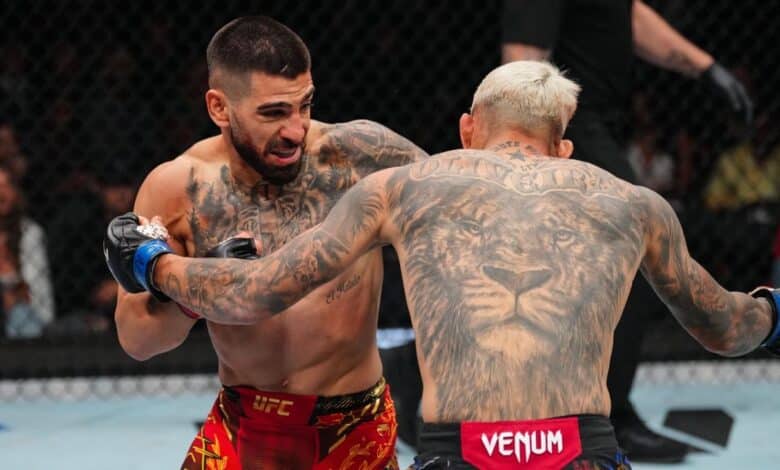 Ilia Topuria KO's Charles Oliveira for vacant title at UFC 317