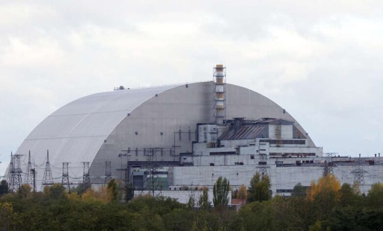 era o sarcófago do reator 4 de Chernobyl