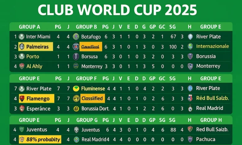 Tabela do Mundial de Clubes após Botafogo