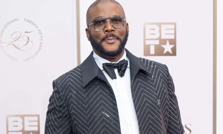 Tyler Perry attends 2025 BET Awards at Peacock Theater