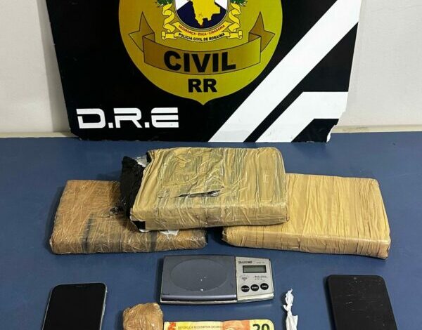 Polícia prende três por tráfico e desarticula ponto de drogas em Boa Vista