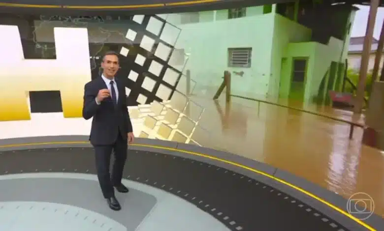 César Tralli no comando do Jornal Hoje. Foto: TV Globo
