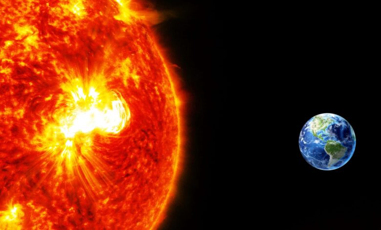 Sol dispara sequência de explosões em direção à Terra