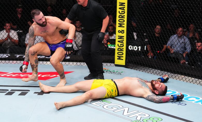 UFC: Rodolfo Bellato sofre pedalada ilegal e luta fica sem resultado | combate