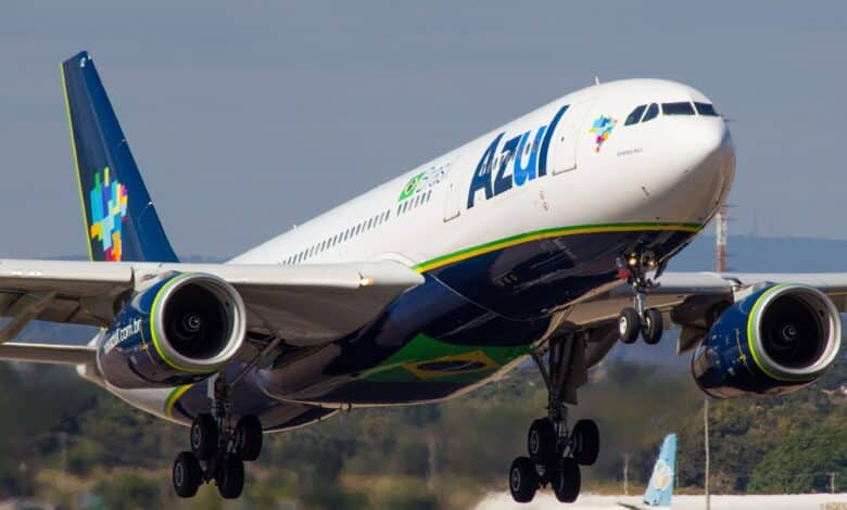 An Azul Airlines Airbus A330 taking off