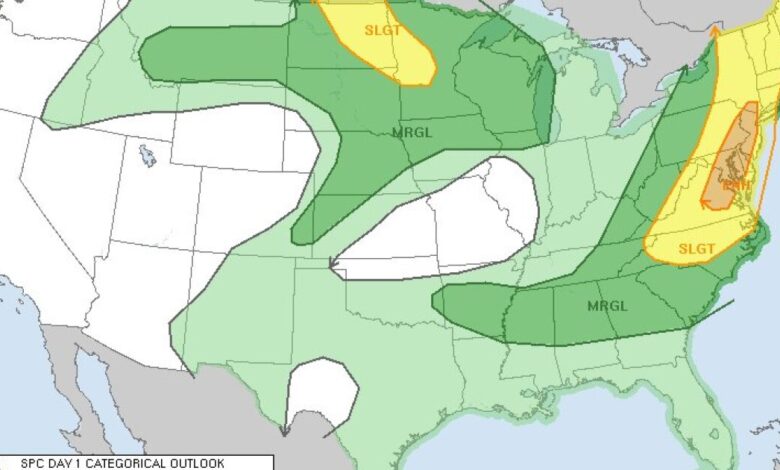 Lehigh Valley at enhanced risk of severe weather Thursday; damaging winds the main threat