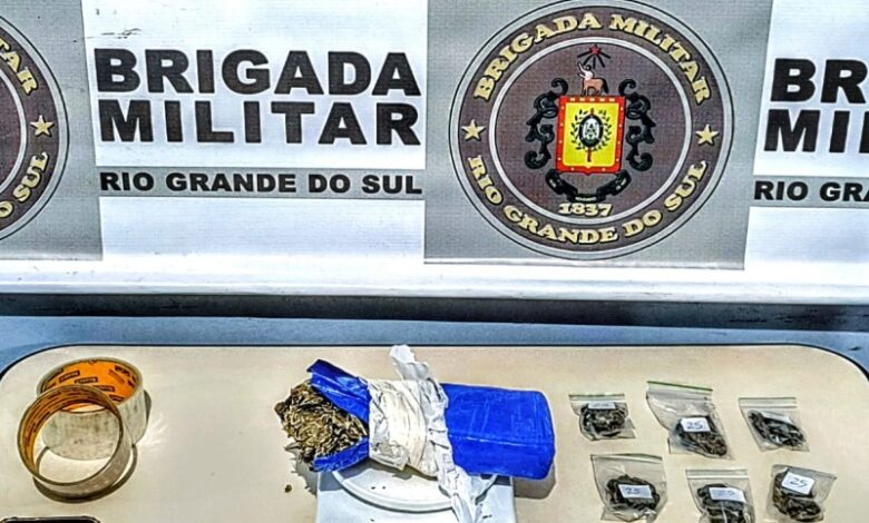 Brigada Militar prende suspeito de tráfico de entorpecentes em Ijuí.