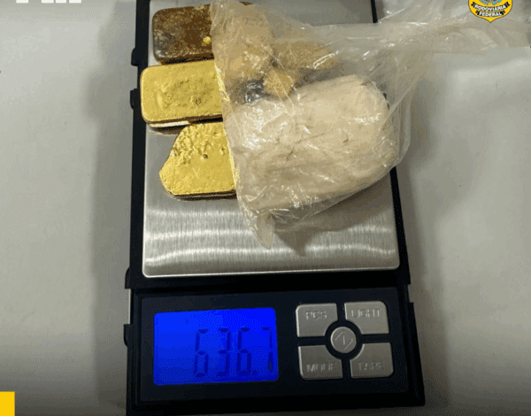 PRF apreende aproximadamente 630 gramas de ouro em fiscalização na BR-401