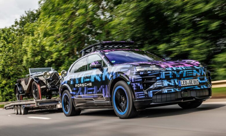 Porsche mostra habilidades do novo Cayenne EV em testes na montanha