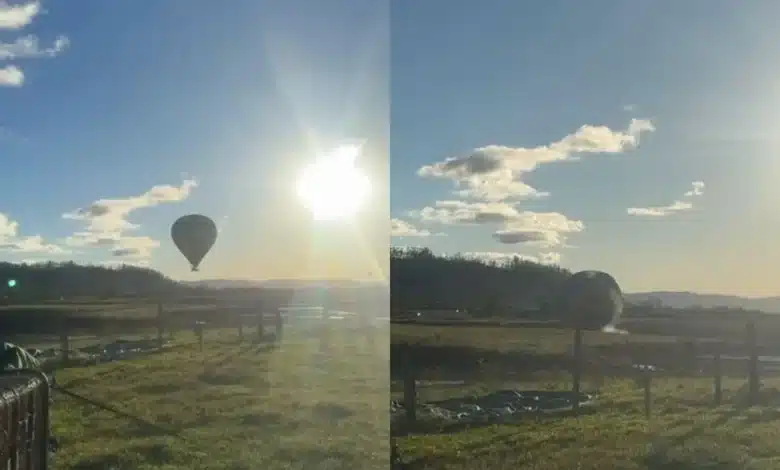Novo vídeo mostra pouso emergencial de balão antes de acidente