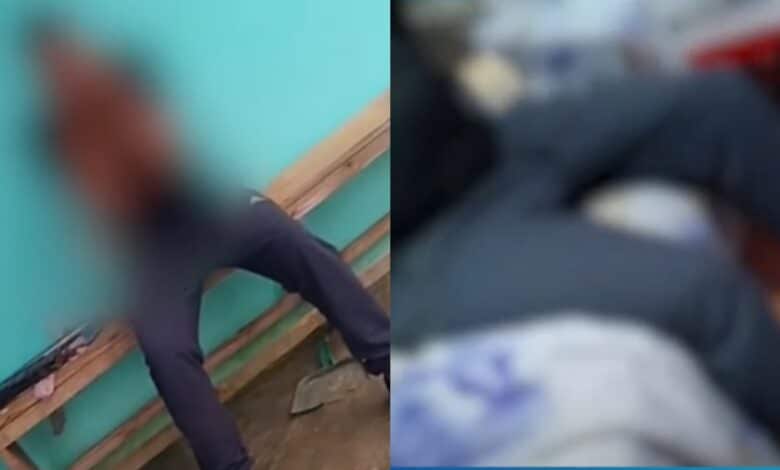 Montagem com duas fotos do suspeito de abusar da filha da esposa