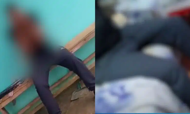 Montagem com duas fotos do suspeito de abusar da filha da esposa