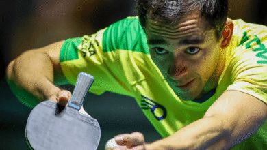 Hugo Calderano pega alemão Benedikt Duda na final em Foz do Iguaçu