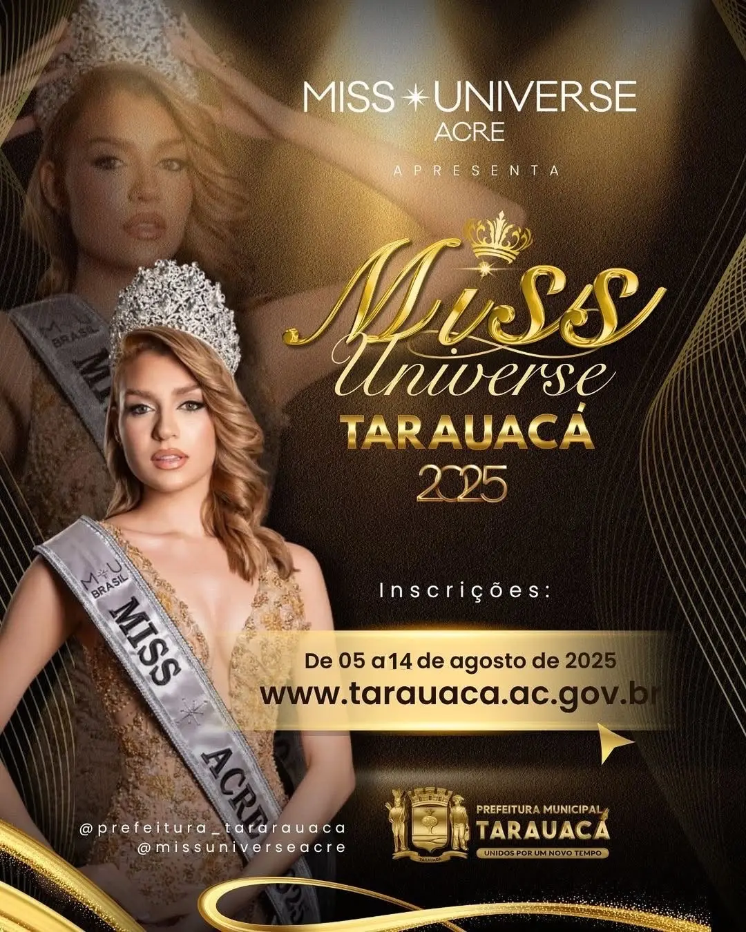 Inscrições abertas para o Miss Tarauacá Universe 2025