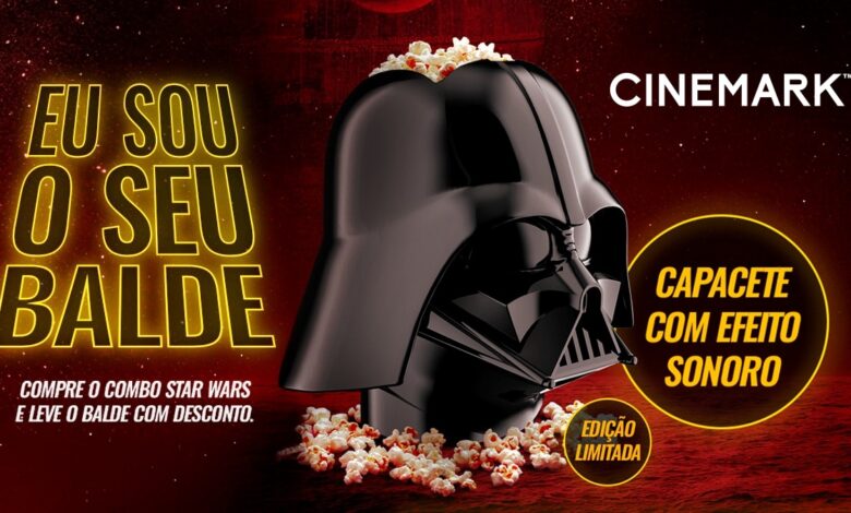 Cinemark lança balde de pipoca exclusivo de Darth Vader com efeito sonoro - GKPB