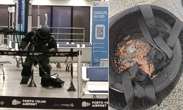 Vídeo: PM e PF detalham ação em ocorrência de suspeita de bomba no aeroporto de Porto Velho - Polícia