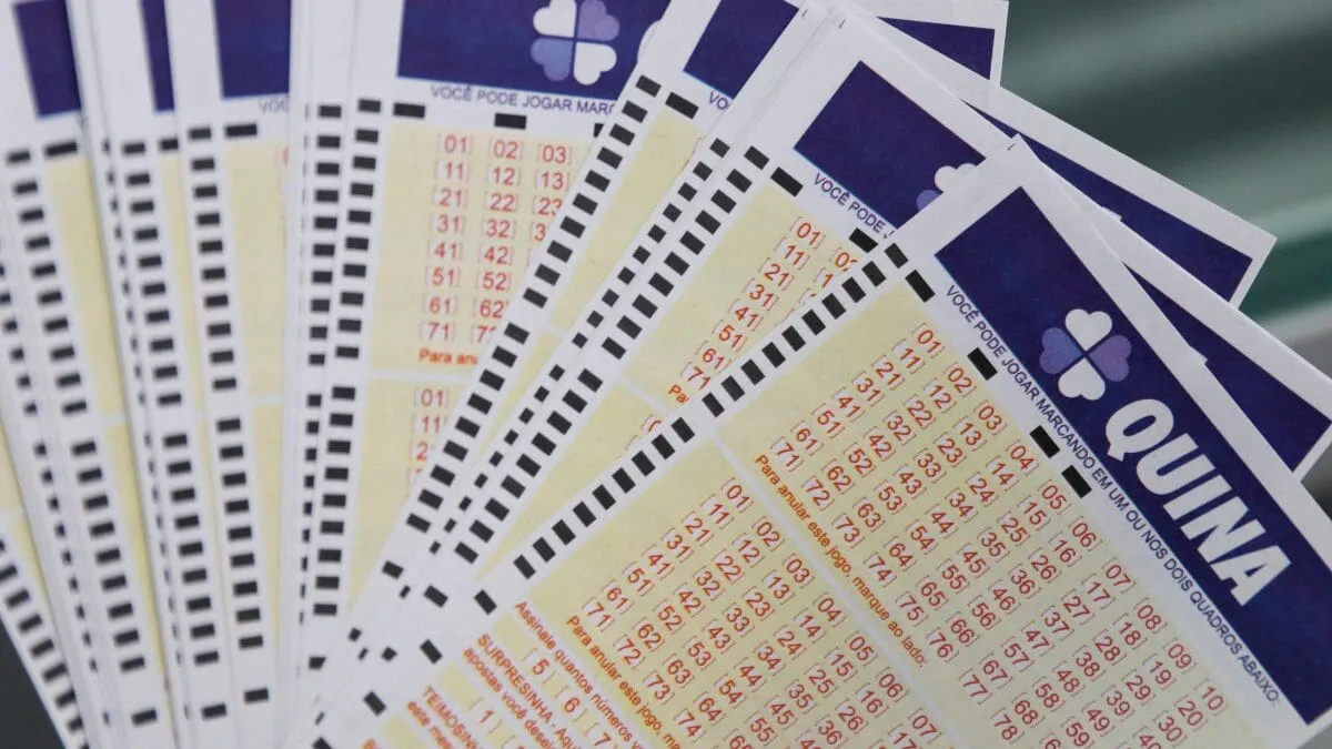 Números sorteados no concurso 6825 da Quina