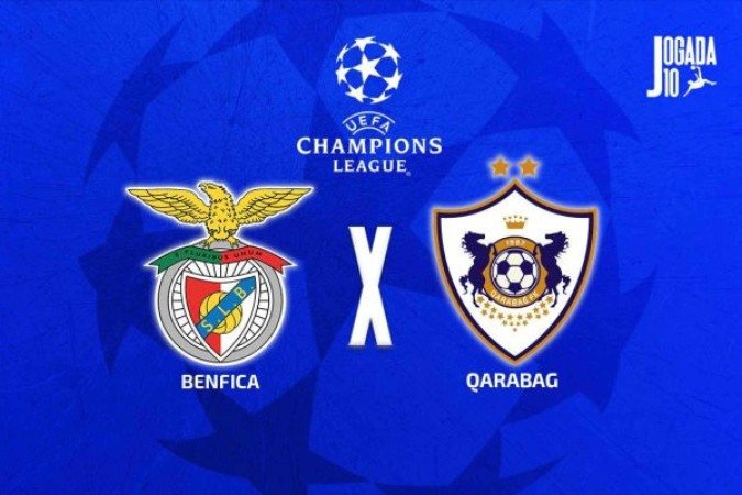 Benfica e Qarabag se enfrentam na 1ª rodada da fase de liga da Champions 2025/26 - (crédito: Arte: Jogada10)