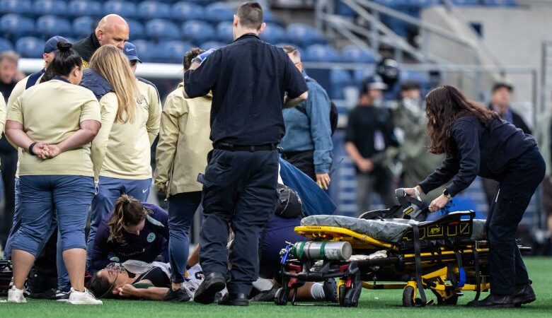 NWSL match abandoned after midfielder Savannah DeMelo collapses on field