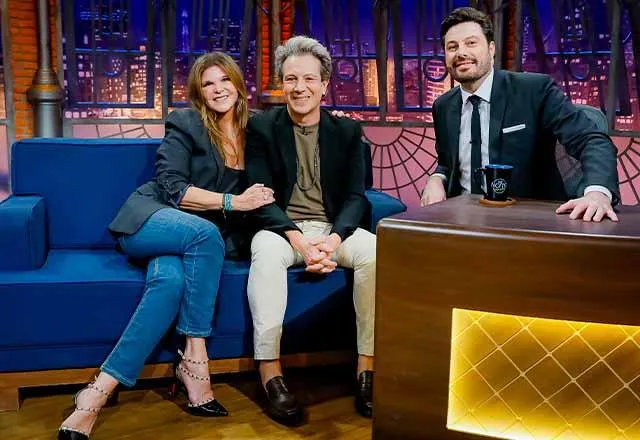 Cristiana Oliveira e Eduardo Martini falam sobre carreira e amizade no SBT