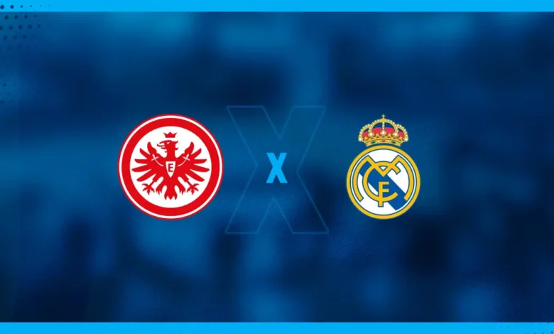 Escudos de Frankfurt x Real Madrid Feminino, que se enfrentam pela Champions League F