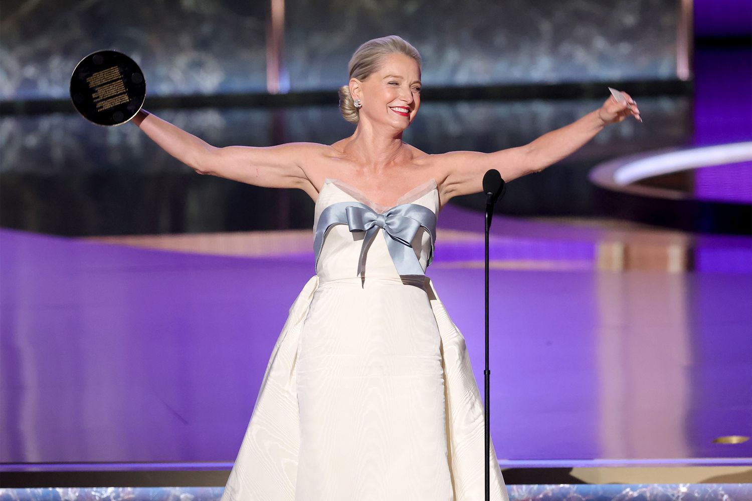 Katherine LaNasa accepts the Outstanding Supporting Actress in a Drama Series award for