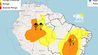 Inmet emite alerta laranja para chuvas intensas e baixa umidade do ar; veja regiões afetadas