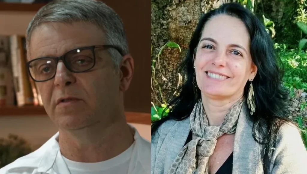 Sérgio Goldenberg e Paula Richard. Fotos: Reprodução