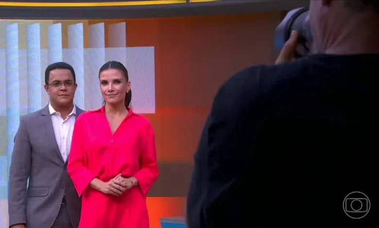 Marcelo Pereira e Sabina Simonato. Foto: Jornal Nacional/Reprodução