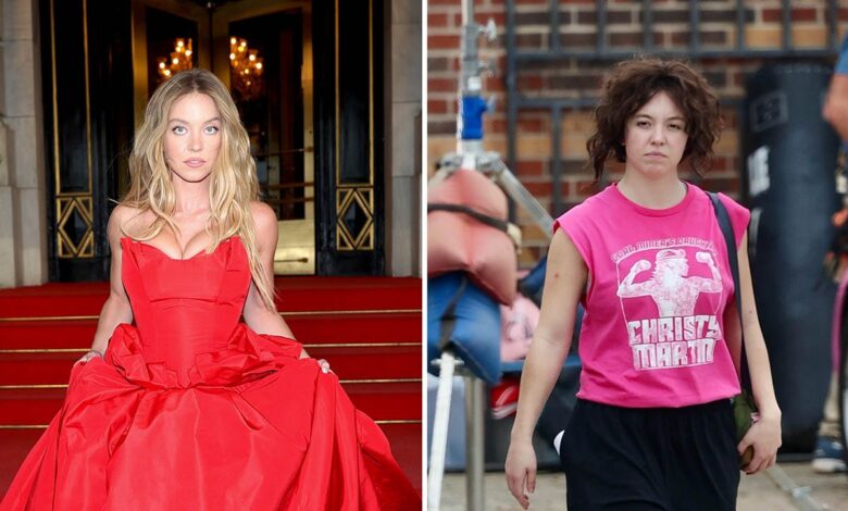 Sydney Sweeney declines American Eagle questions as she debuts new look for movie