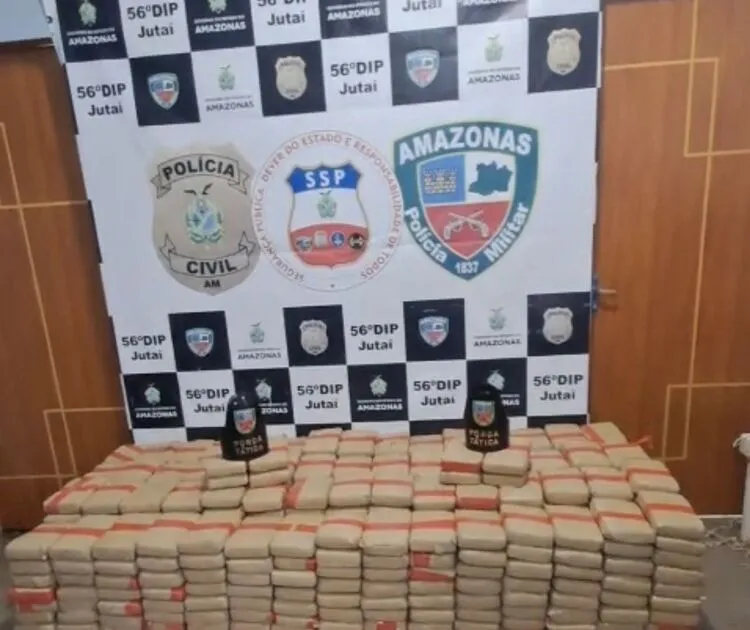 Drogas de R$ 8 milhões são apreendidas no interior do AM