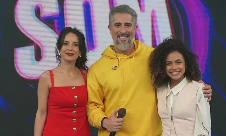Andreia Horta, Marcos Mion e Alana Cabral. Foto: Trouva/Globo