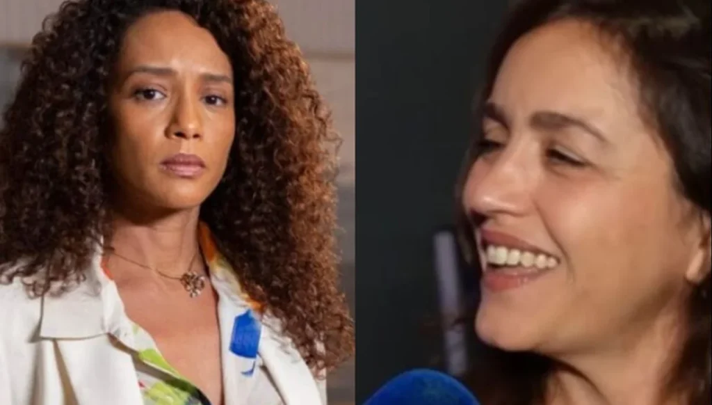 Ta&iacute;s Ara&uacute;jo e Manuela Dias. Foto: Globo/TV Fama (RedeTV)