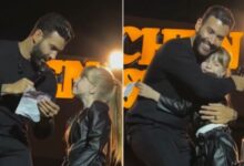 Gusttavo Lima presenteia fã mirim com cavalo durante Münchenfest