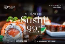 Rodízio de sushi do Paris Garden é atração dos domingos em Rio Branco